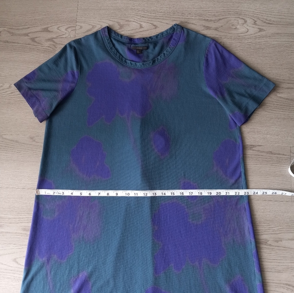 COS Drawstring Organic Cotton T-Shirt Midi Dress Blue L - Picture 10 of 15